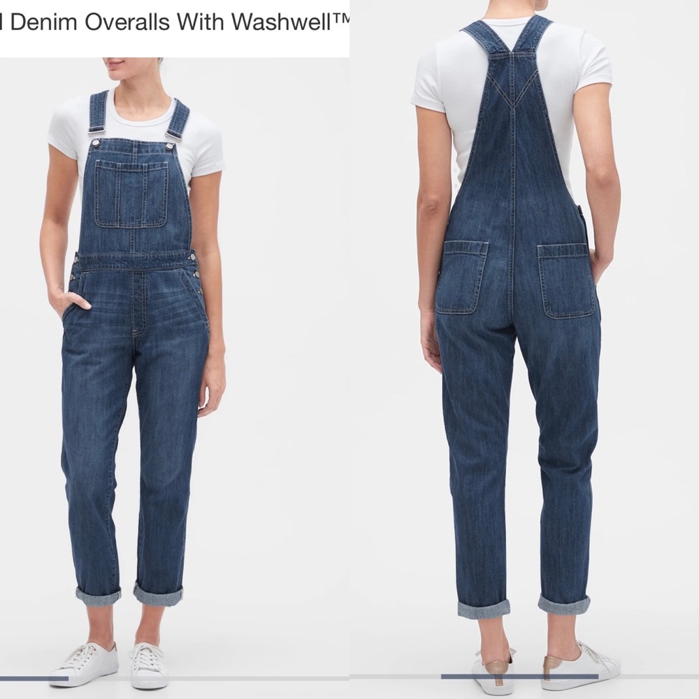 GAP Women's Dark Blue Denim Overalls